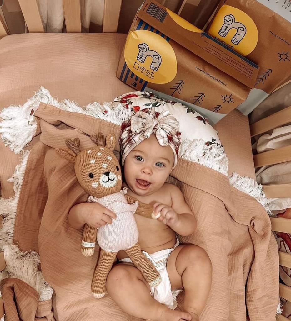 BDSNestwithstuffedanimal Baby Diaper Service